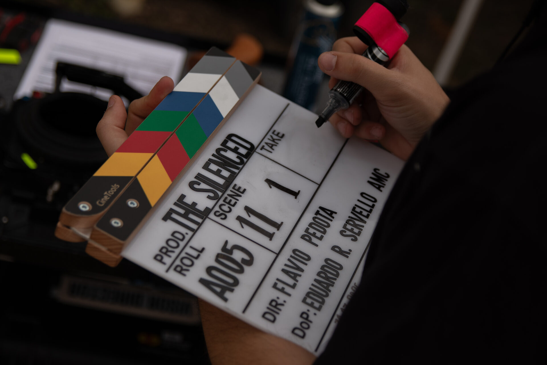 The Silenced clapperboard